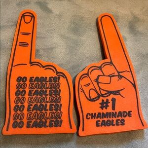 Giant Foam Finger Chaminade Eagles - Set of 2 - Vintage Y2K Sports Fans Gear Fun